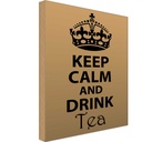 Holzschild 18x12 cm Keep Calm and drink tea