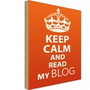 Holzschild 18x12 cm Keep Calm and read my block