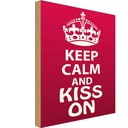 Holzschild 18x12 cm Keep Calm and kiss on