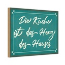 Holzschild 12x18 cm Küche ist das Herz des Hauses Kochen