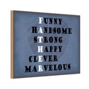 Holzschild 12x18 cm Father funny happy clever Papa Männer Frauen