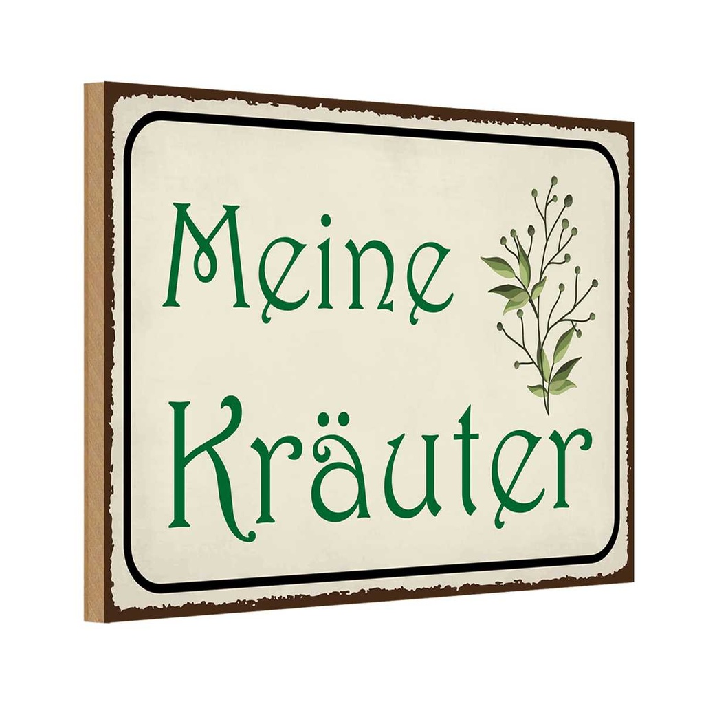 Holzschild 12x18 cm meine Kräuter Geschenk