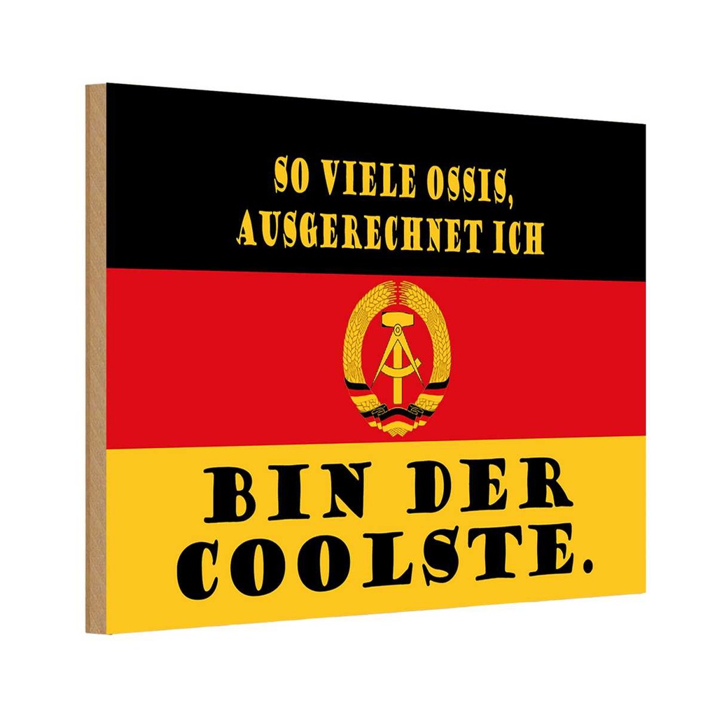 Holzschild 12x18 cm so viele Ossis bin der coolste Dekoration