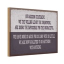 Holzschild 12x18 cm our mission statement we the Dekoration