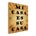Holzschild 18x12 cm mi cas es su casa mein Haus euer Spruch Zitat