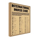 Holzschild 18x12 cm international Morse code Dekoration