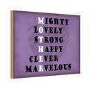Holzschild 12x18 cm Mother mighty lovely happy Mama Familie Freunde