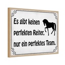 Holzschild 12x18 cm es gibt keinen perfekten Reiter Spruch Zitat