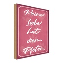 Holzschild 18x12 cm meine Liebe hat vier Pfoten Dekoration