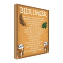 Holzschild 18x12 cm Bier unser in Ewigkeit Prost Essen Trinken