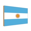 Holzschild 12x18 cm Argentinien Argentina Flagge Fahne Wappen