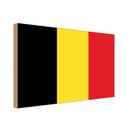 Holzschild 12x18 cm Belgiens Belgium Flagge Fahne Wappen