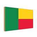 Holzschild 12x18 cm Benins Benin Flagge Fahne Wappen