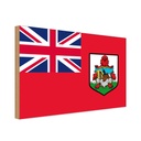 Holzschild 12x18 cm Bermudas Bermuda Flagge Fahne Wappen