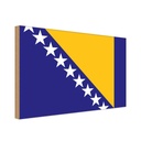 Holzschild 12x18 cm Bosnien und Herzegowina Flagge Fahne Wappen