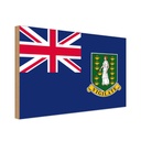 Holzschild 12x18 cm Britischen Jungferninseln Flagge Fahne Wappen