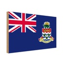 Holzschild 12x18 cm Cayman Islands Flagge Fahne Wappen