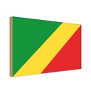 Holzschild 12x18 cm Kongo the Congo Flagge Fahne Wappen