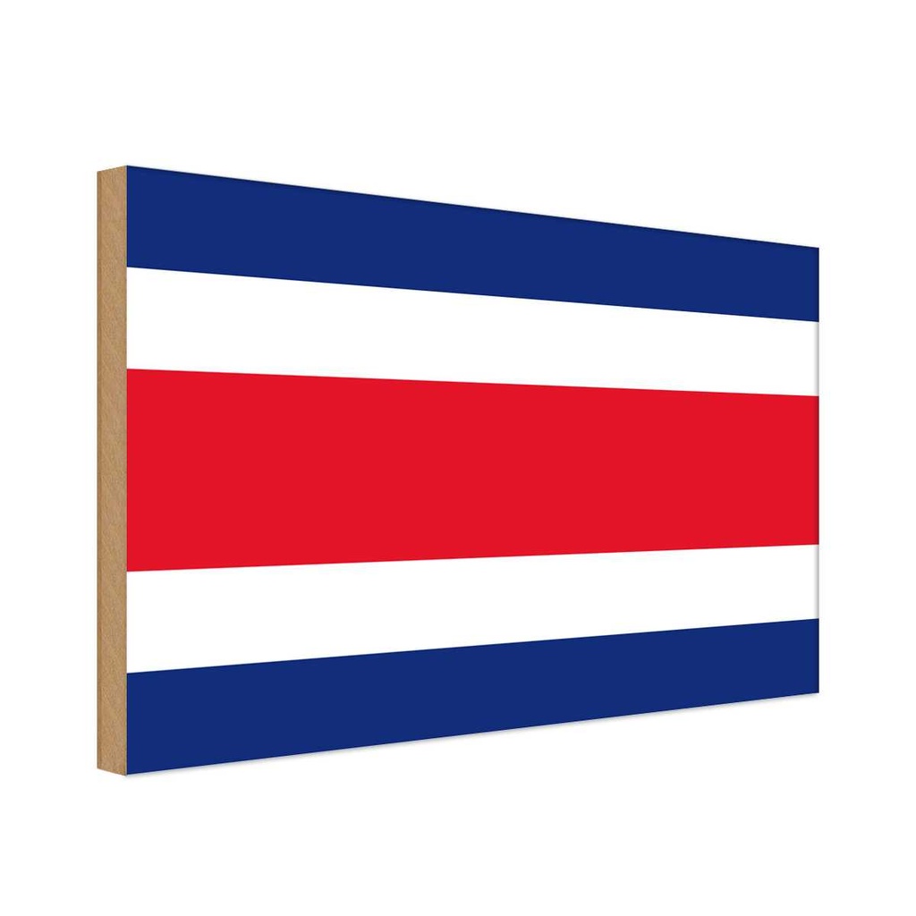 Holzschild 12x18 cm Costa Ricas Rica Flagge Fahne Wappen