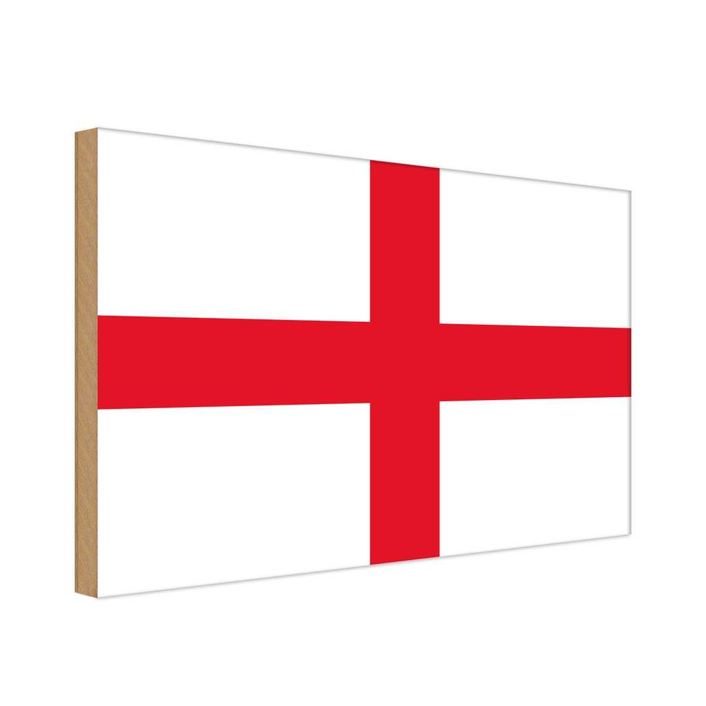 Holzschild 12x18 cm Englands England Flagge Fahne Wappen