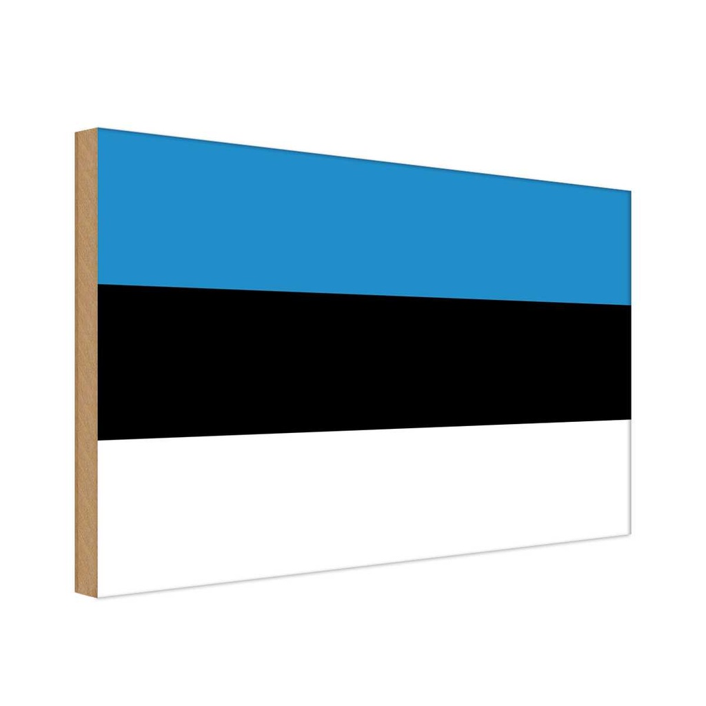 Holzschild 12x18 cm Estlands Estonia Flagge Fahne Wappen