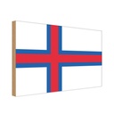 Holzschild 12x18 cm Färöer the Faroe Islands Flagge Fahne Wappen