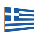 Holzschild 12x18 cm Griechenlands Greece Flagge Fahne Wappen