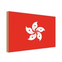 Holzschild 12x18 cm Hongkongs Hong Kong Flagge Fahne Wappen
