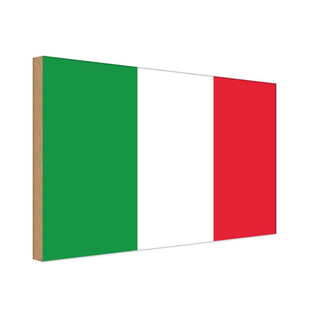 Holzschild 12x18 cm Italiens Italy Flagge Fahne Wappen