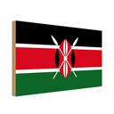 Holzschild 12x18 cm Kenias Kenya Flagge Fahne Wappen