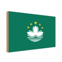 Holzschild 12x18 cm Macaus Macau Flagge Fahne Wappen