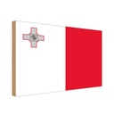 Holzschild 12x18 cm Maltas Malta Flagge Fahne Wappen