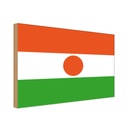 Holzschild 12x18 cm Nigers Niger Flagge Fahne Wappen