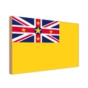Holzschild 12x18 cm Niues Niue Flagge Fahne Wappen