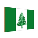 Holzschild 12x18 cm Norfolkinsel Norfolk Island Flagge Fahne Wappen
