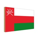 Holzschild 12x18 cm Omans Oman Flagge Fahne Wappen