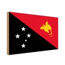 Holzschild 12x18 cm Papua?Neuguinea Papua New Guinea Flagge Fahne Wappen