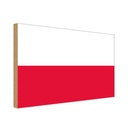 Holzschild 12x18 cm Polens Poland Flagge Fahne Wappen