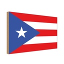 Holzschild 12x18 cm Puerto Ricos Rico Flagge Fahne Wappen