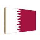 Holzschild 12x18 cm Katars Qatar Flagge Fahne Wappen
