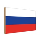 Holzschild 12x18 cm Russlands Russia Flagge Fahne Wappen