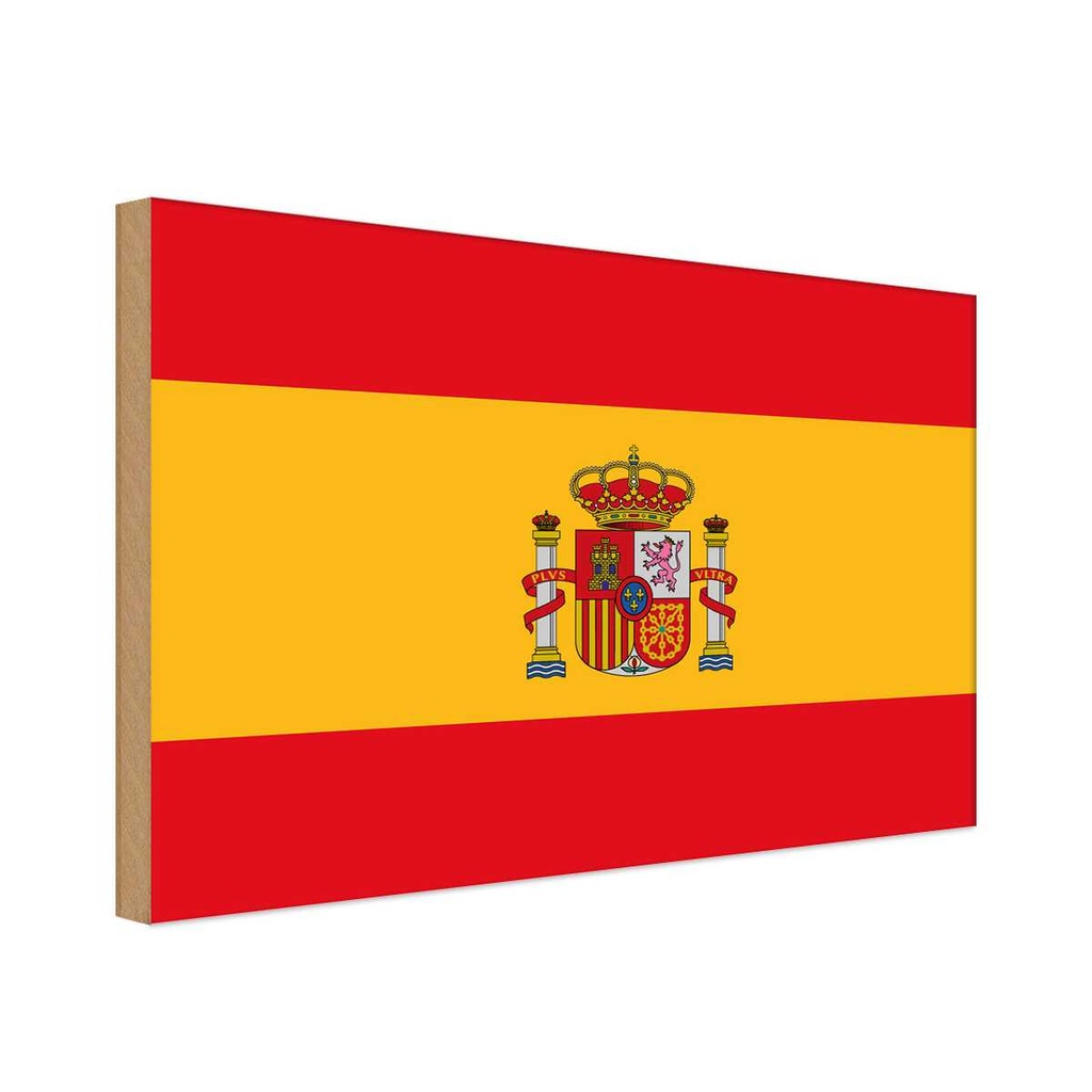 Holzschild 12x18 cm Spaniens Spain Flagge Geburtstag Feiern Party