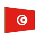 Holzschild 12x18 cm Tunesiens Tunisia Flagge Fahne Wappen