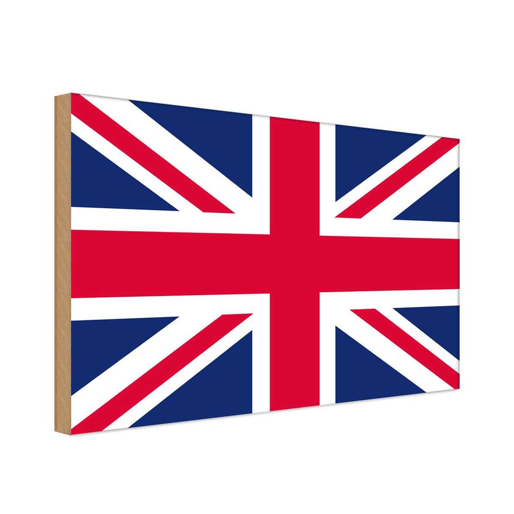 Holzschild 12x18 cm Union Jack United Kingdom Flagge Fahne Wappen