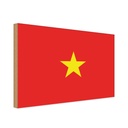Holzschild 12x18 cm Vietnams Vietnam Flagge Fahne Wappen