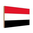 Holzschild 12x18 cm Jemen Yemen Flagge Fahne Wappen