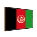 Holzschild 12x18 cm Afghanistans Afghanistan Flagge Fahne Wappen