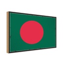 Holzschild 12x18 cm Bangladesch Bangladesh Flagge Fahne Wappen