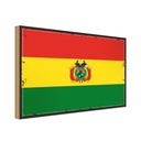 Holzschild 12x18 cm Boliviens Bolivia Flagge Fahne Wappen