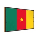 Holzschild 12x18 cm Kameruns Cameroon Flagge Fahne Wappen